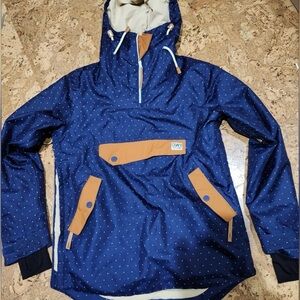 Women's Blue and Tan anorak